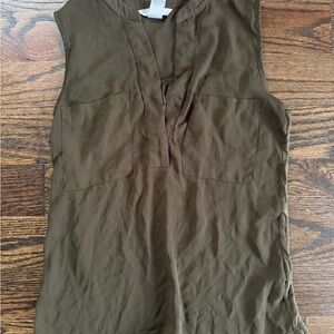 H&M Dark Green Sleeveless Top
